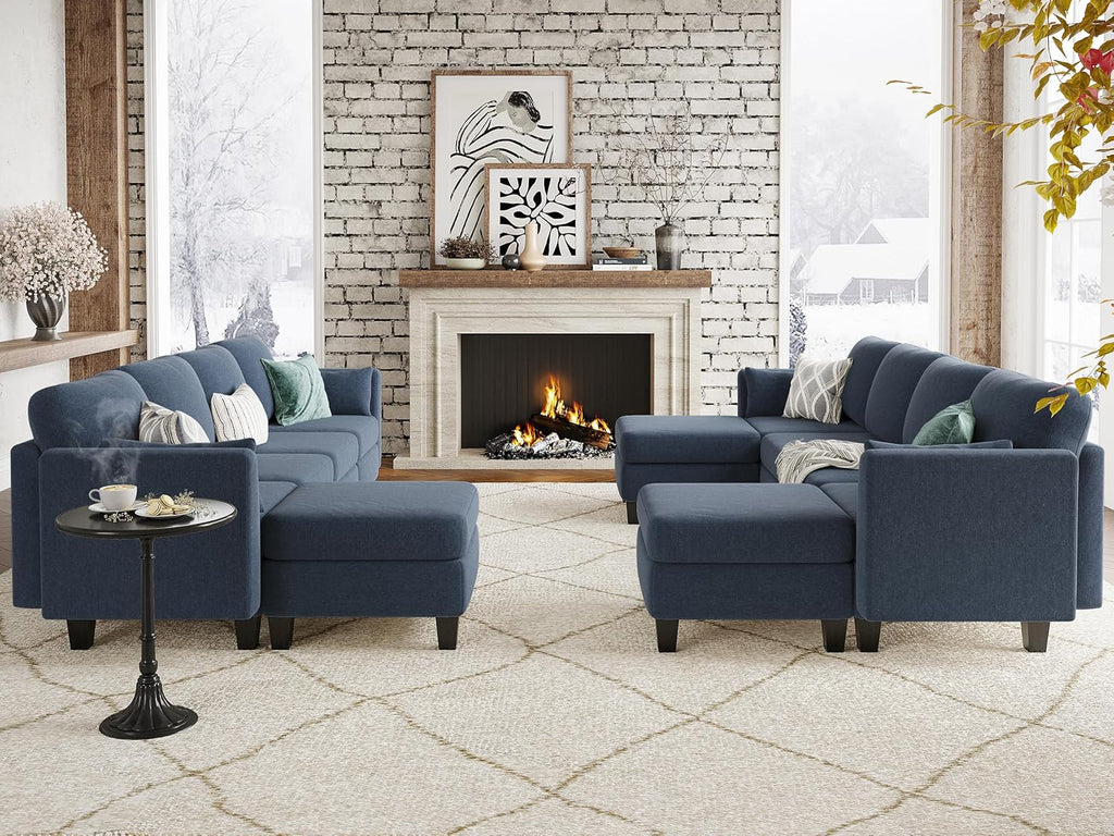 Modular Sectional Sof Convertible U Shaped Sofa Couch with High Density Memory Foam