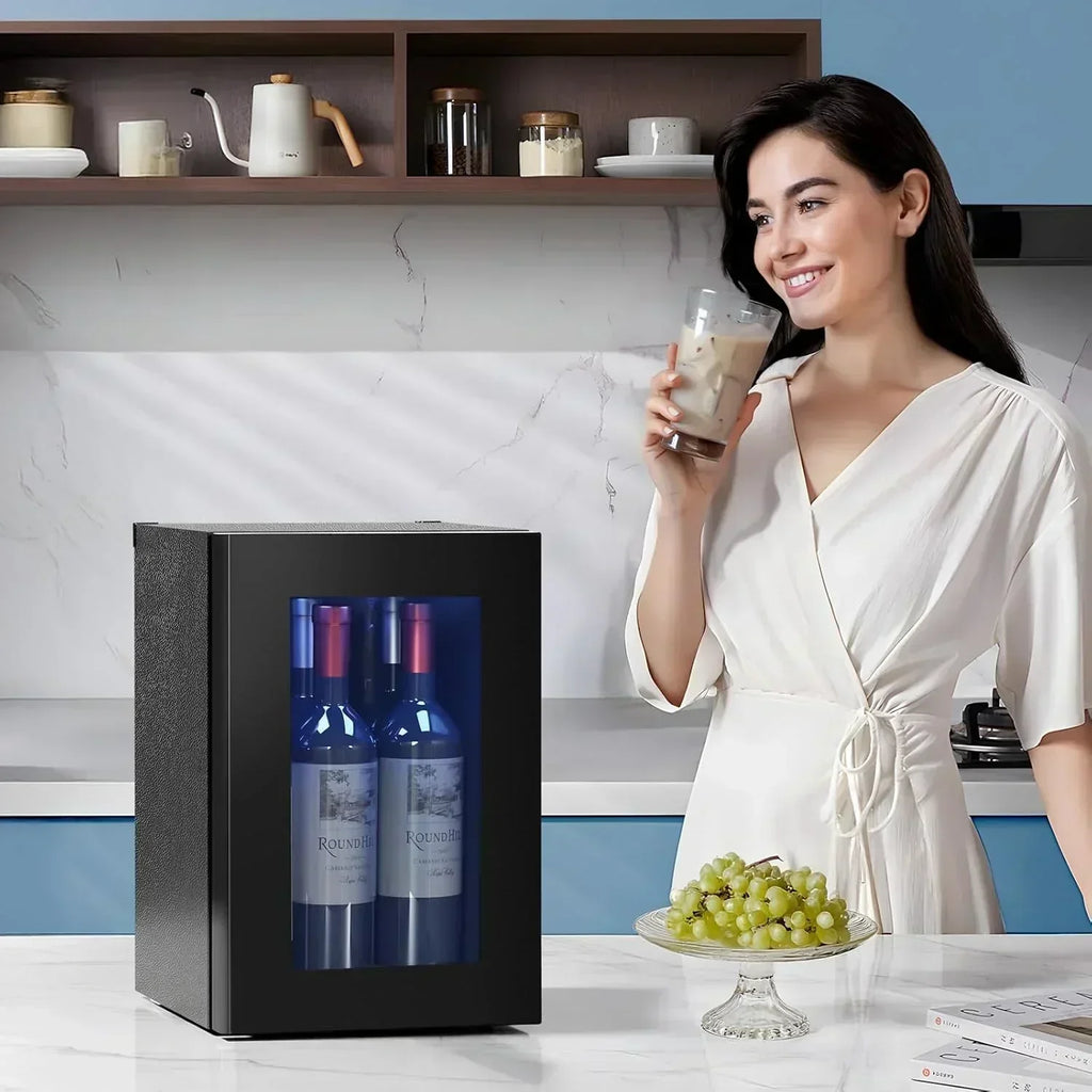 Antarctic Star 26 Bottle 130 Can Wine Cooler/Cabinet Beverage Refrigerator Cellar Beer Clear Glass