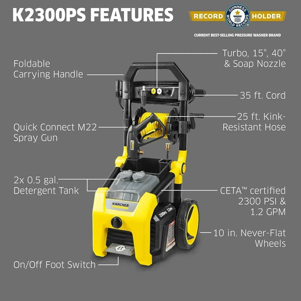 Kärcher Pressure Washer K1700 3 nozzles detergent box
