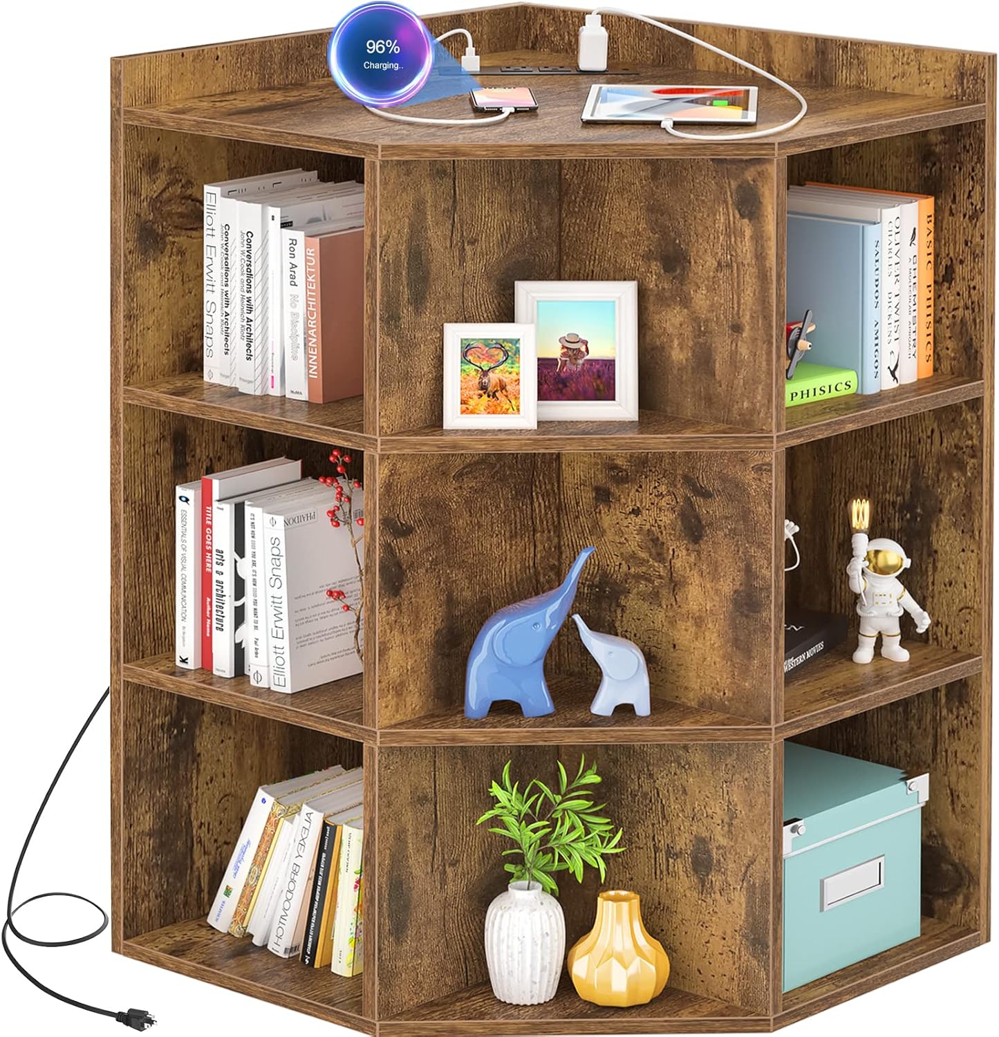 Aheaplus Corner Cabinet Corners Cube Toy Storage for Small Space