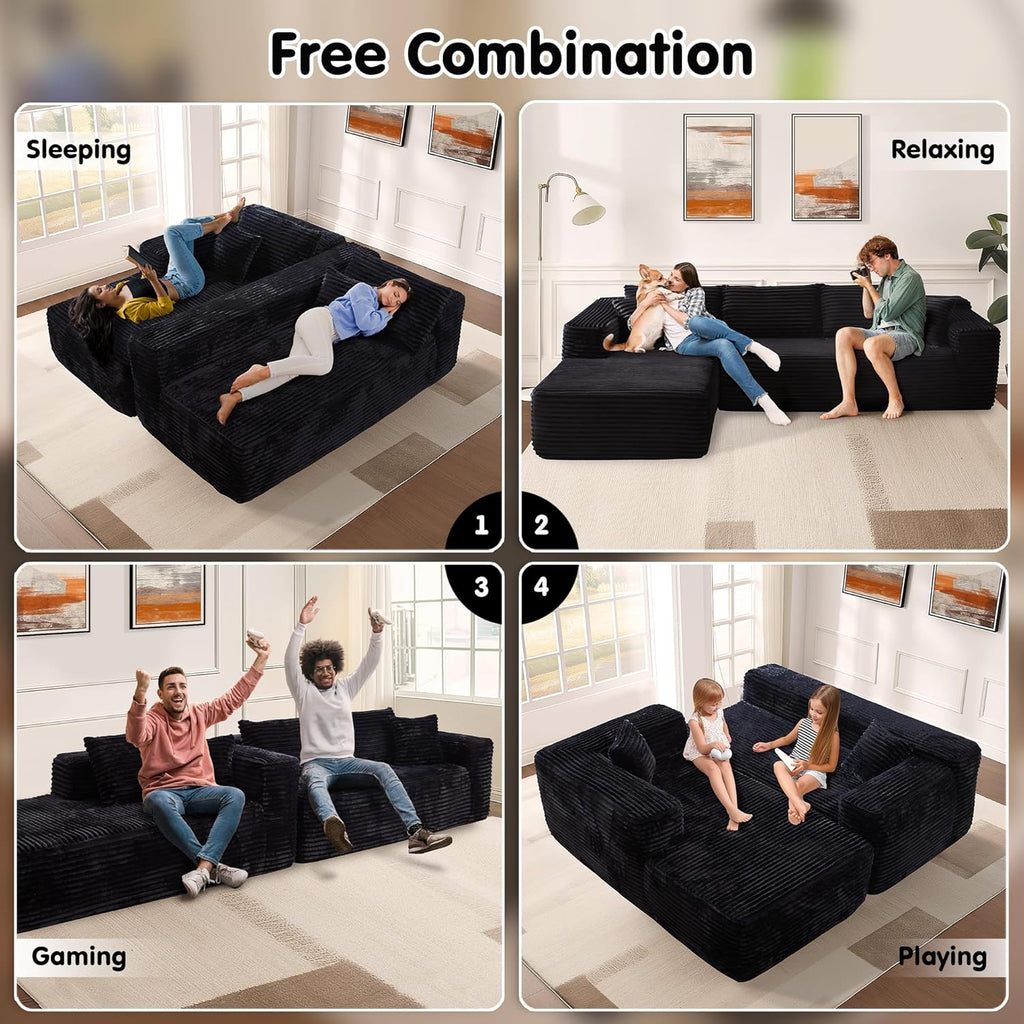 Ovios 104 Cloud Section Sofa L-shaped lounge chair, modern modular sofa