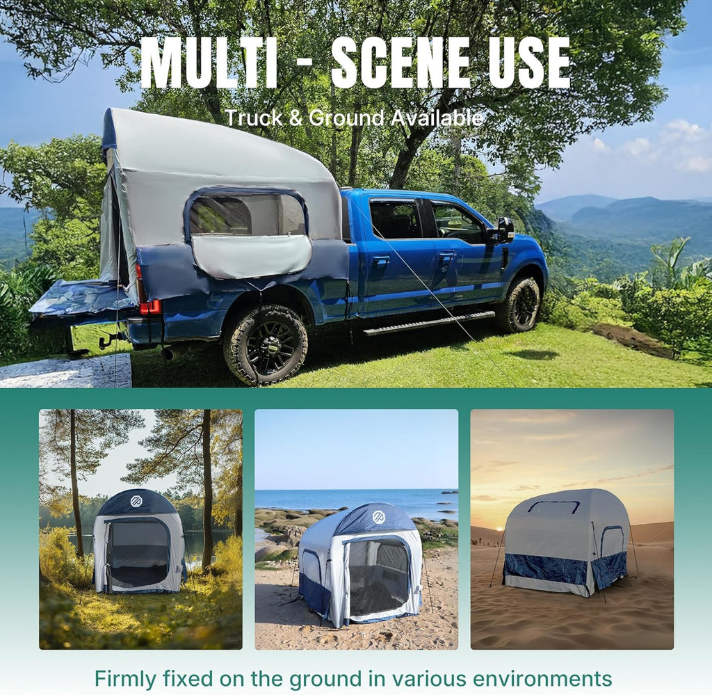 Truck Bed Tent 5.5ft-8ft Suitable for 2+1 People Family Inflatable Pickup Truck Tent