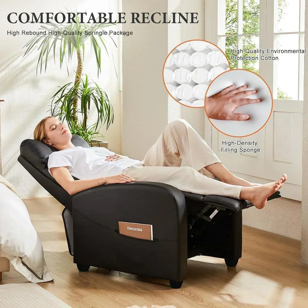 Adult massage recliner adjustable home theater seat modern fabric recliner