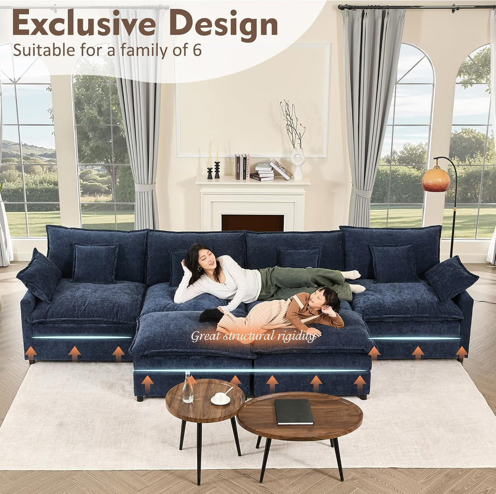 108 U-shaped sofa modular sofa three-seater comfortable cloud sofa