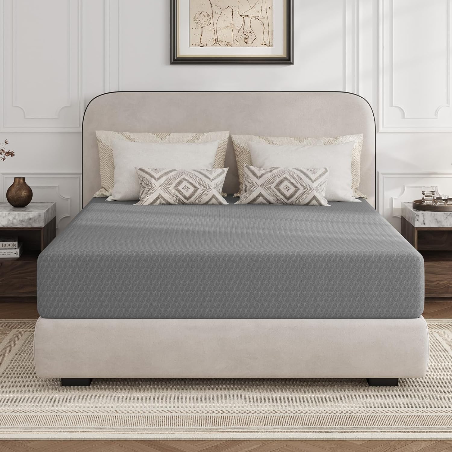 Novilla Queen Mattress 12 Inch, Queen Memory Foam Mattress for Cool Night Sleep & Pressure Relief, Thermally Balanced Foam Mattresses for Heat Dissipation, CertiPUR-US Certified Mattresses in a Box