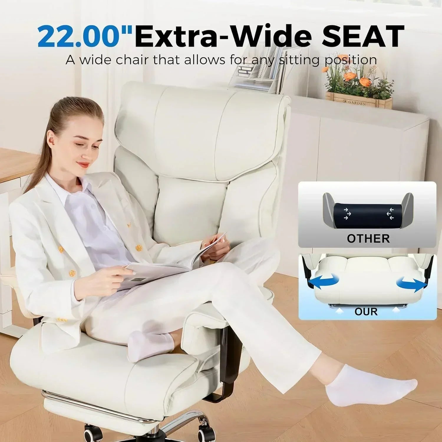 Large Tall Gaming Chair 400 lb Heavy Duty Office Chair