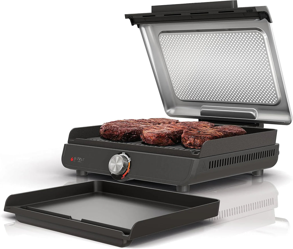 Griddle and Indoor Grill 14�?Electric Grill For Steak Burgers Salmon Veggies Pancake Griddle