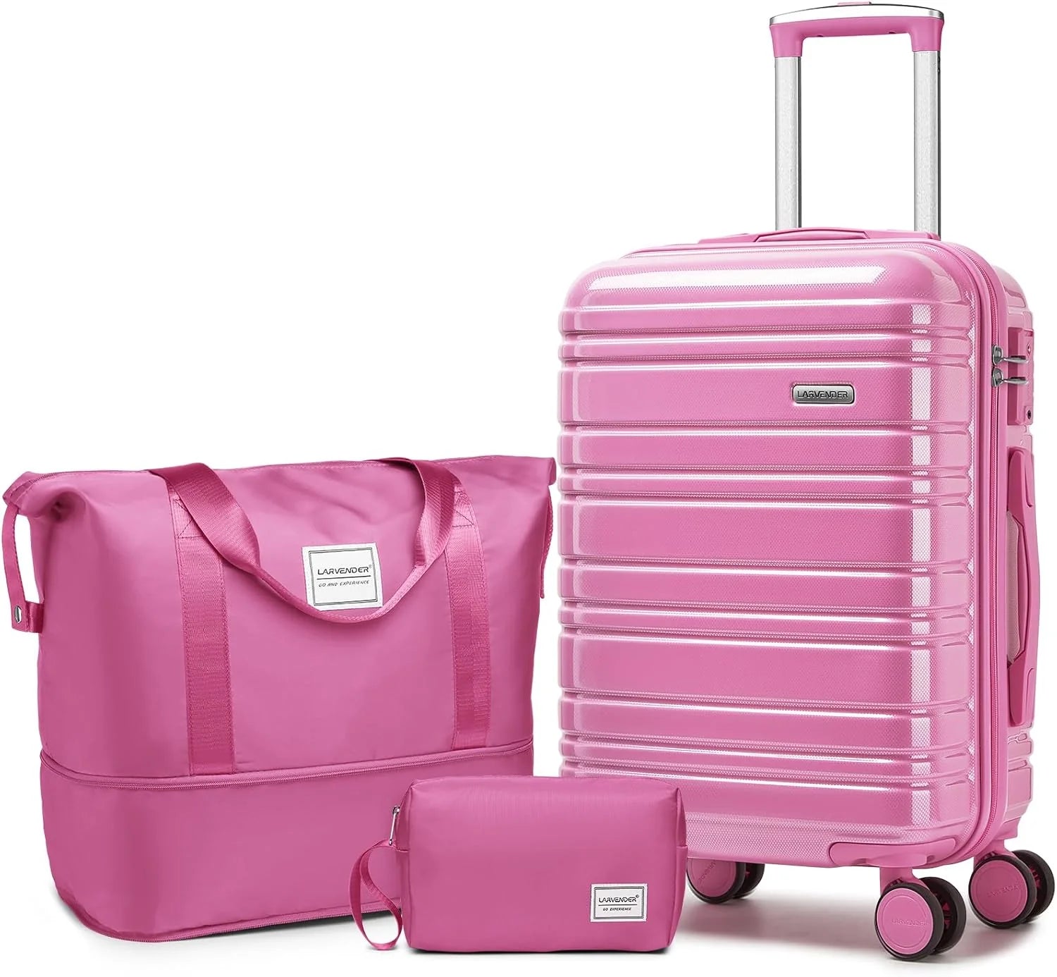 6-piece luggage set, expandable hardshell suitcase set with spinner wheels, lightweight rolling luggage set