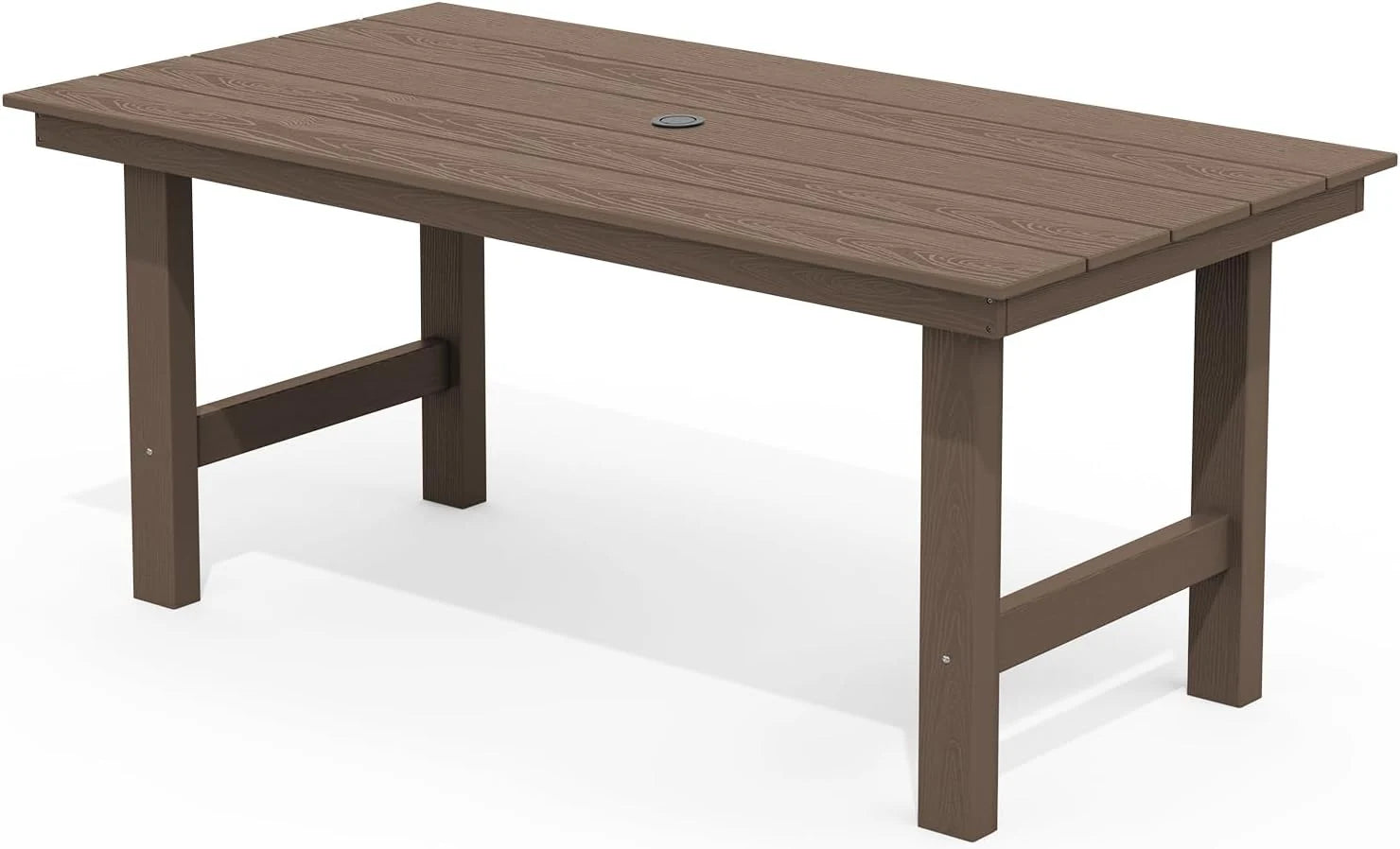 SERWALL Outdoor HDPE Dining Table Set 7 Piece Outdoor Dining Table Sets