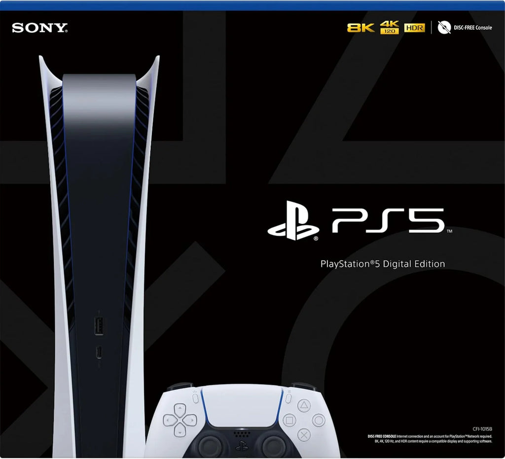 PS5 - Sony PlayStation 5 Digital Edition Gaming Console + Wireless Controller