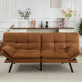 Brown loveseat convertible sofa memory foam futon sofa bed modern sleeper sofa
