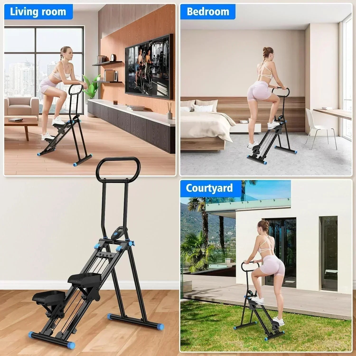 Stair Stepper for Home Gym Folding Vertical Climber Cardio Exercise Machine Stair Climber