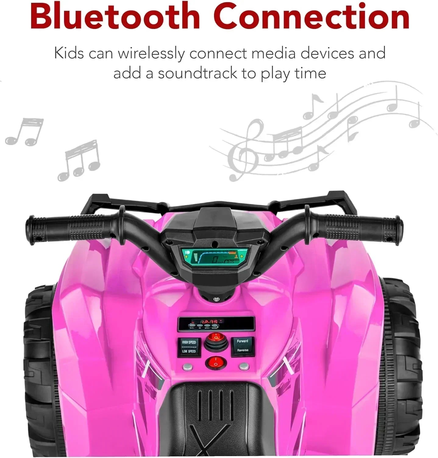 Best Choice Products 12V Kids Ride-On Electric ATV 4-Wheeler Quad Car Toy Bluetooth Audio