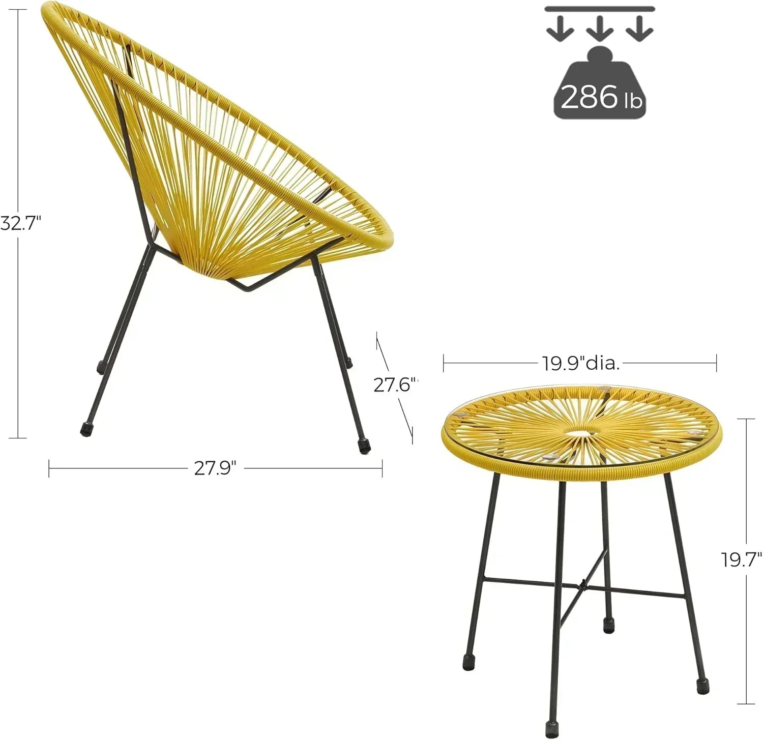 Outdoor Settee 2-Seat Garden Furniture with Backrest PE Rattan