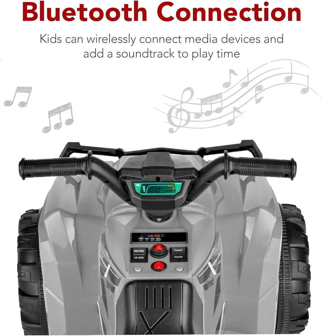 Best Choice Products 12V Kids Ride-On Electric ATV 4-Wheeler Quad Car Toy Bluetooth Audio