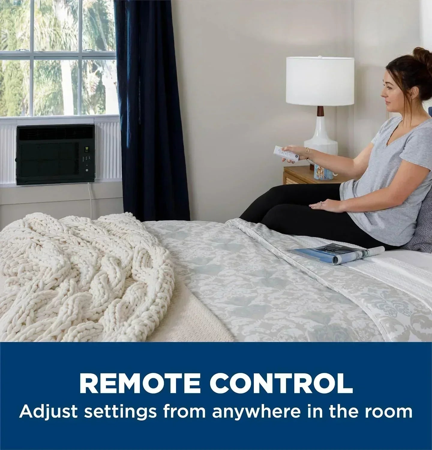 GE Window Air Conditioner Unit 6,000 BTU for Small Rooms up to 250 sq ft. with Adjustable Fan