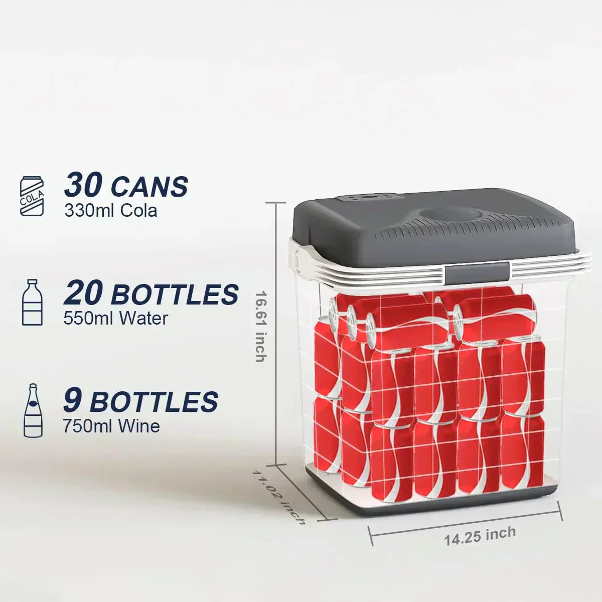 Electric Cooler & Warmer28QT/26L Portable Car Fridge Car Cooler Plug in Electric Car Coolers