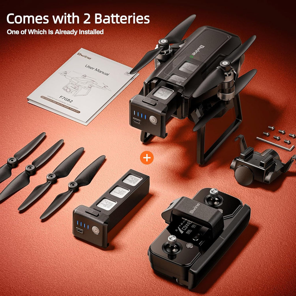 Adult-specific camera drone with 4K UHD aerial photography, 3-axis gimbal, 10,000-foot control, 3 batteries for 75 minutes of flight time, and GPS tracking