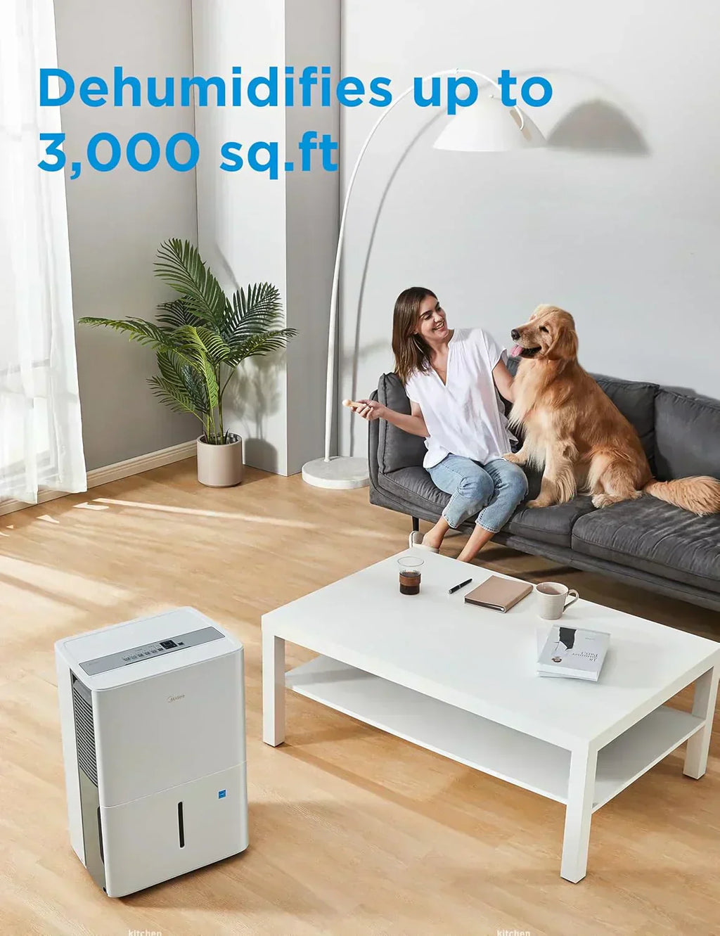4,500 Sq. Ft.Dehumidifier for Basement Energy Star Certified With Reusable Air Filter 50 Pint