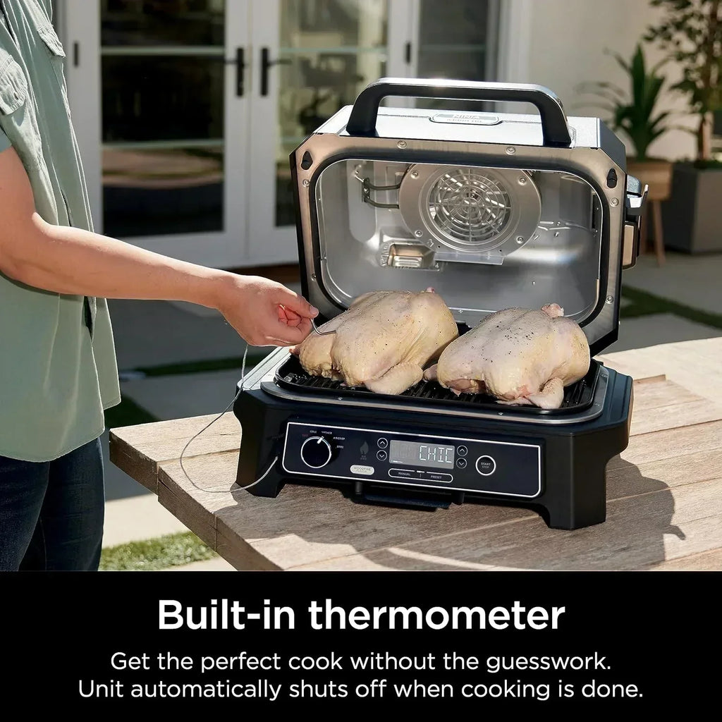 Ninja Woodfire Pro XL Outdoor Grill Smoker Thermometer 4-in-1 Master Grill BBQ Smoker Outdoor Air Fryer