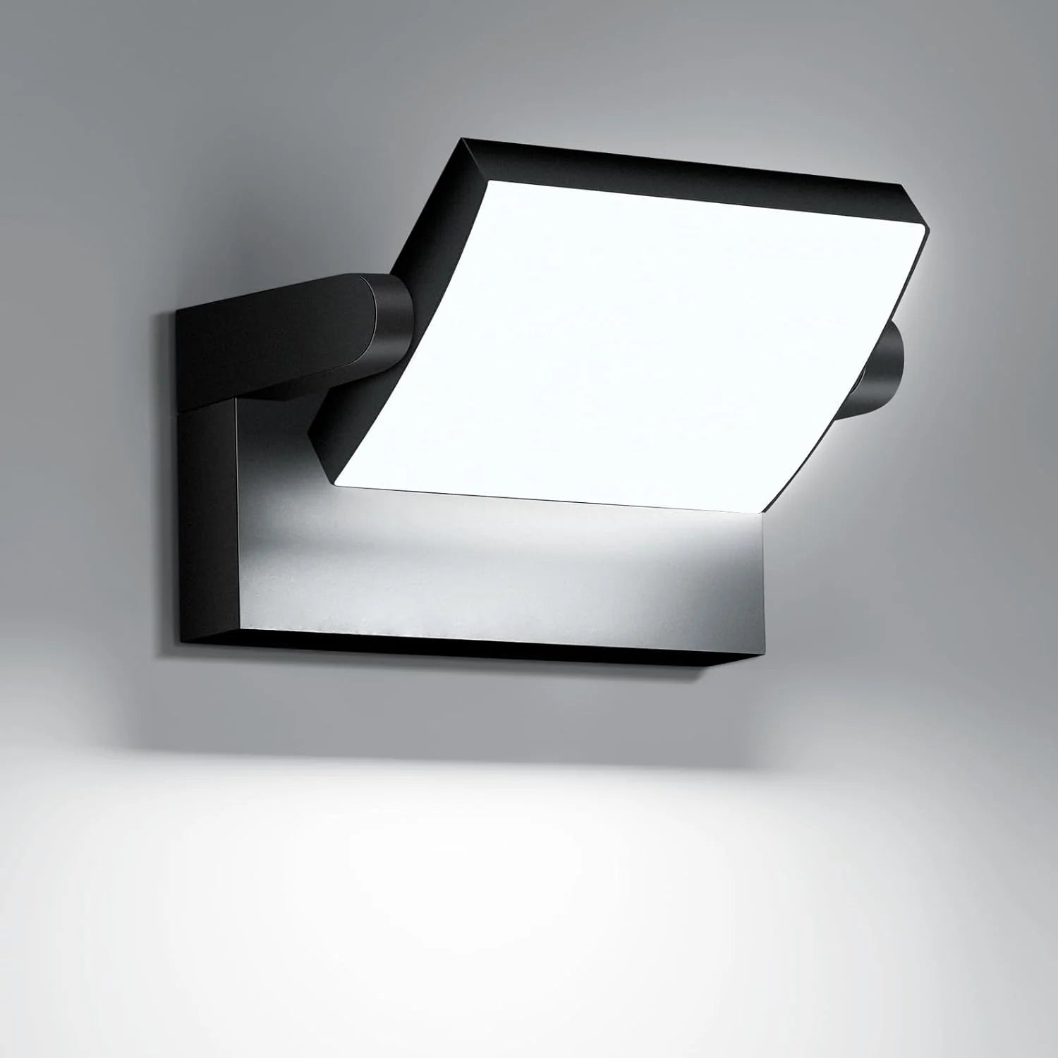 Outdoor LED Wall Light 40W Adjustable Modern Exterior Wall Mount Fixture 6000K Waterproof Black Lighting for Home and Yard
