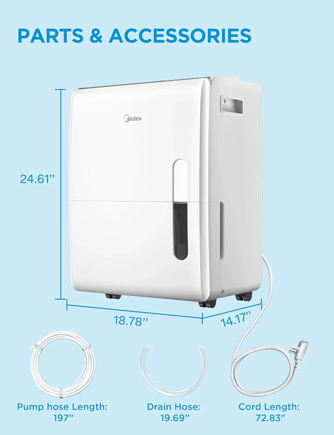 4,500 Sq. Ft.Dehumidifier for Basement Energy Star Certified With Reusable Air Filter 50 Pint