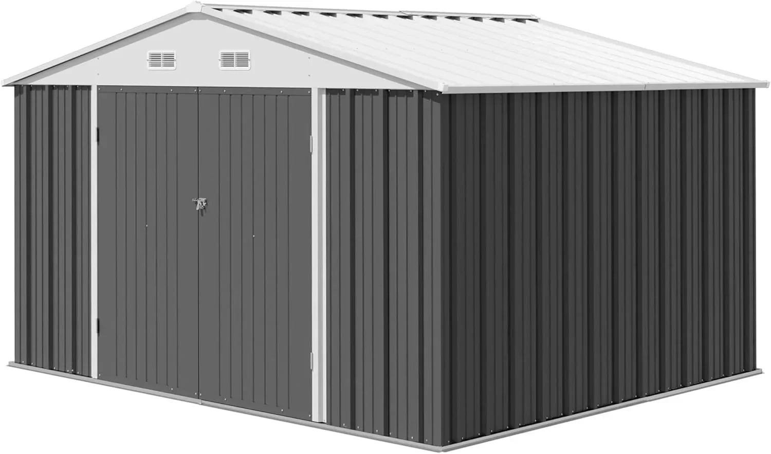 Devoko Outdoor Storage Shed Lockable Metal Garden Shed Steel Anti-Corrosion Storage House