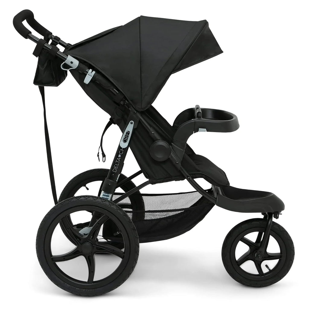 Delta Children Apollo Jogging Stroller Shock Absorbing Frame with Large Canopy Recline