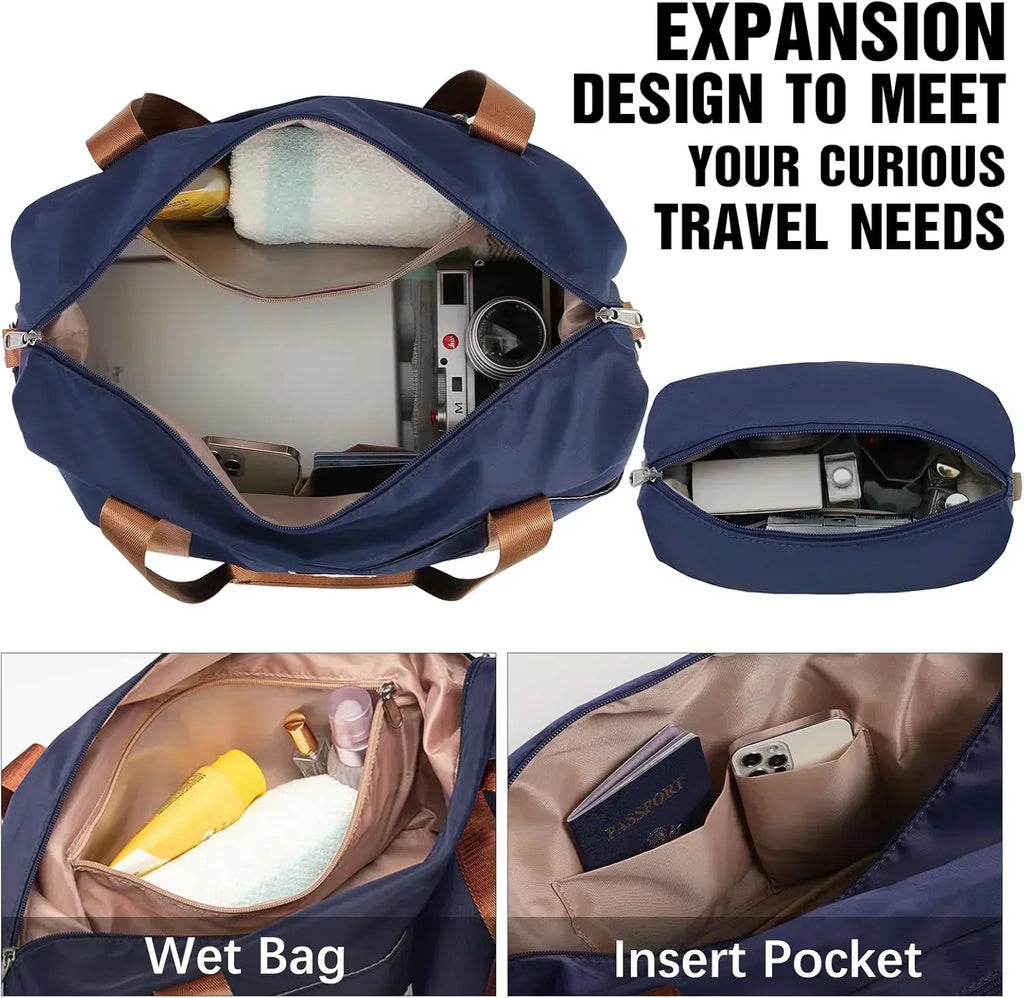 LONG VACATION 6 Piece Luggage Set Carry on Suitcase with ABS+PC hardshell Spinner Wheels