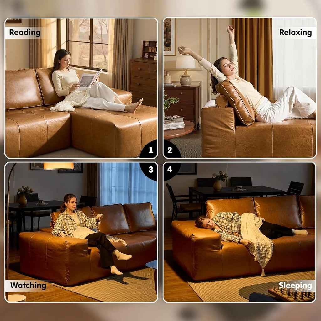 Ovios 104 Cloud Section Sofa L-shaped lounge chair, modern modular sofa