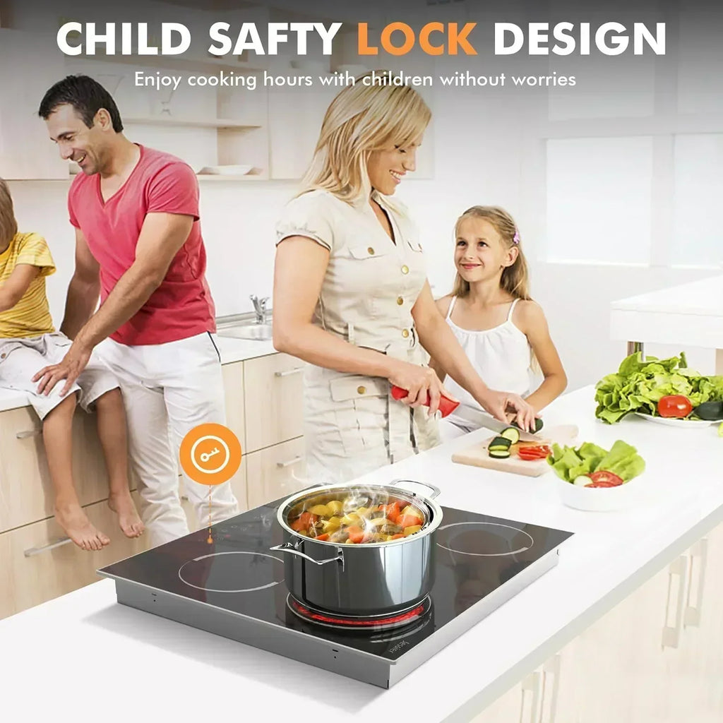 Electric Cooktop 30 Inch - 5 Burners Built-in Ceramic Cooktop 30 Electric Stove Top