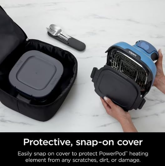 Ninja Crispi 5 in 1 Portable Glass Air Fryer Cooking System Small and large batch containers