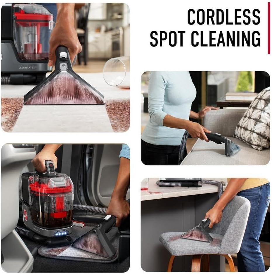 Hoover CleanSlate Plus Portable Carpet Upholstery Spot Cleaner with Powerful Suction