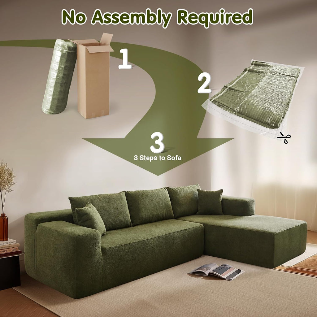Ovios 104 Cloud Section Sofa L-shaped lounge chair, modern modular sofa