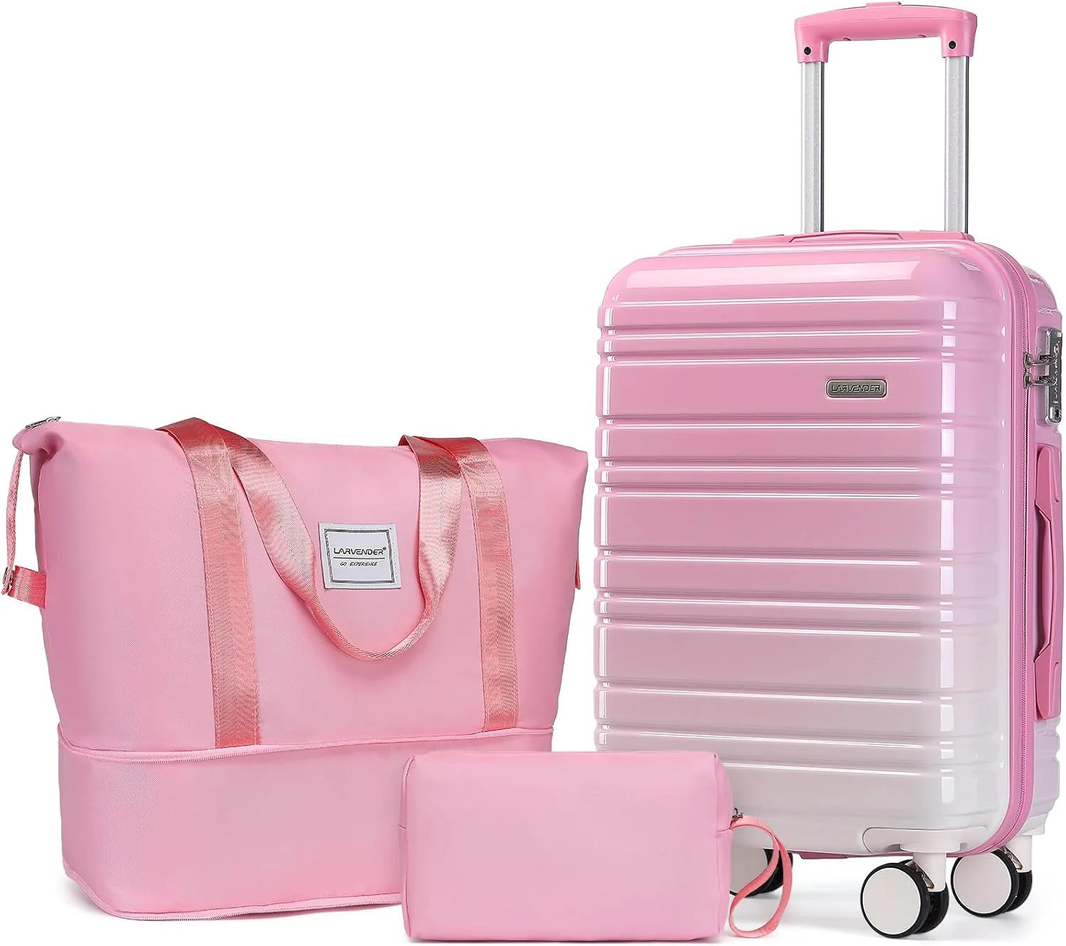 6-piece luggage set, expandable hardshell suitcase set with spinner wheels, lightweight rolling luggage set