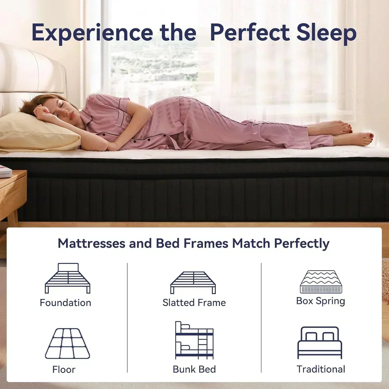 Queen Mattress 12-inch Queen Hybrid Mattress