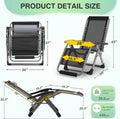 Indoor and outdoor patio chair folding lounge chair zero gravity chair with removable cushion camping lounge chair
