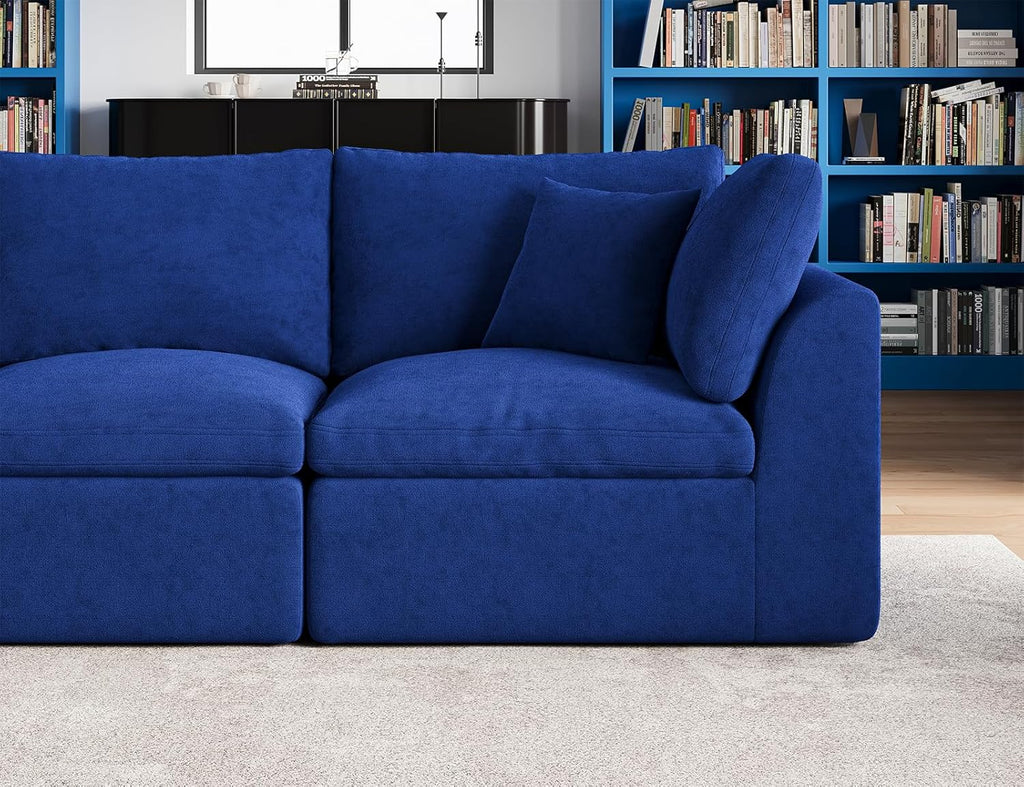 110 inch cloud sectional sofa for living room convertible L-shaped sofa 3 seater sectional sofa