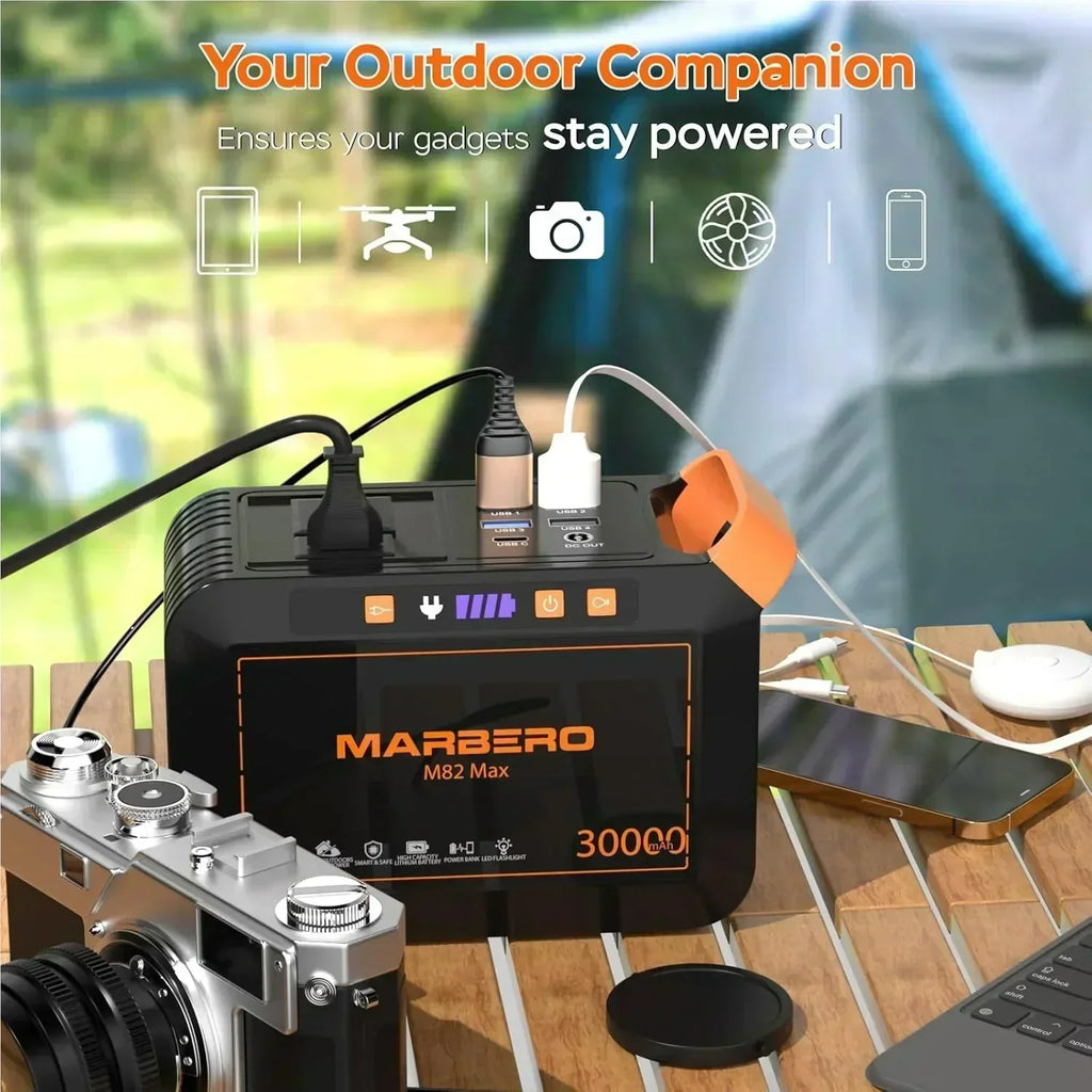 Portable Power Station 88Wh Camping Lithium Battery Solar Generator Fast Charging Power Bank