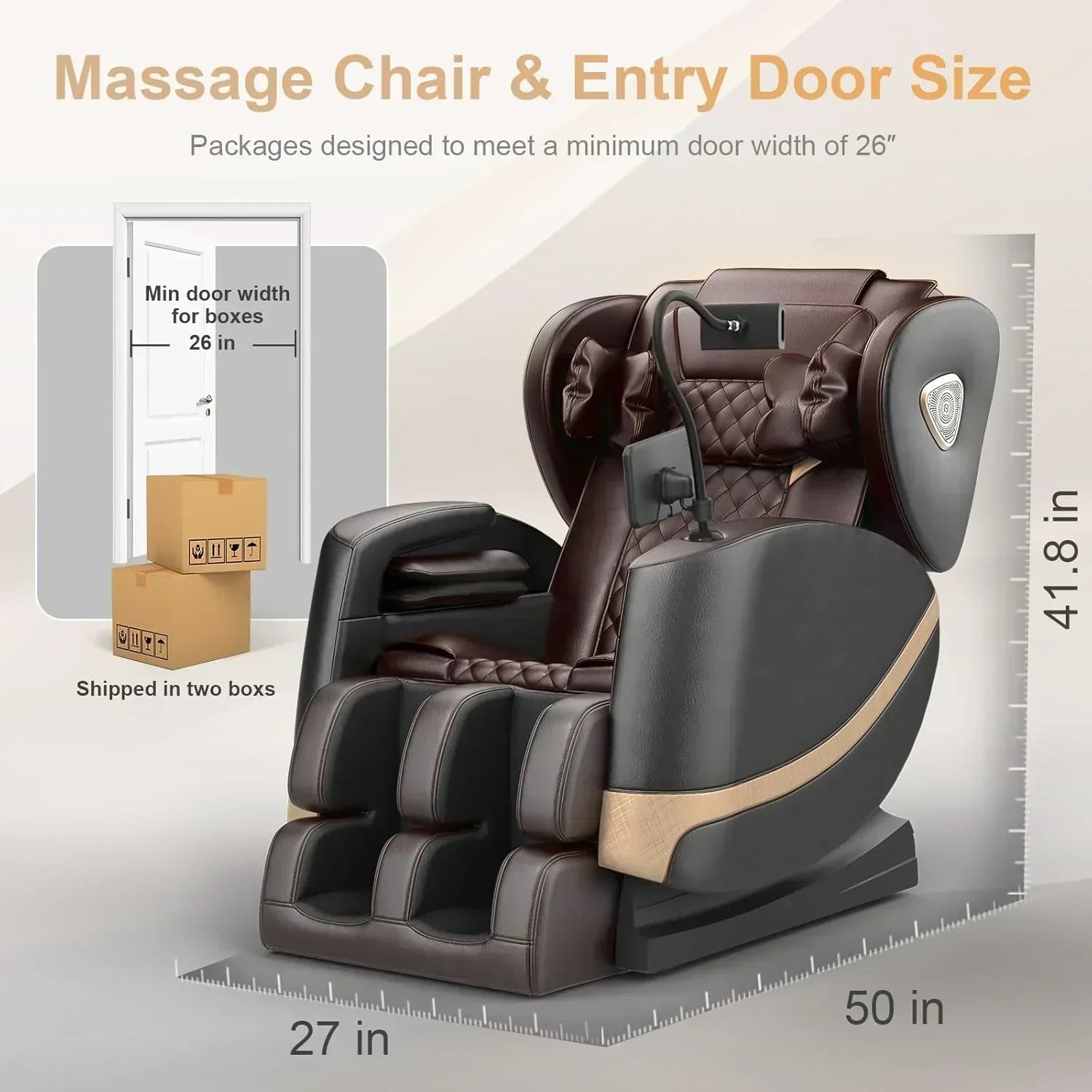 Full Body Massage Chair Zero Gravity Massage Chair with 10 Fixed Rollers Heating Foot Massage
