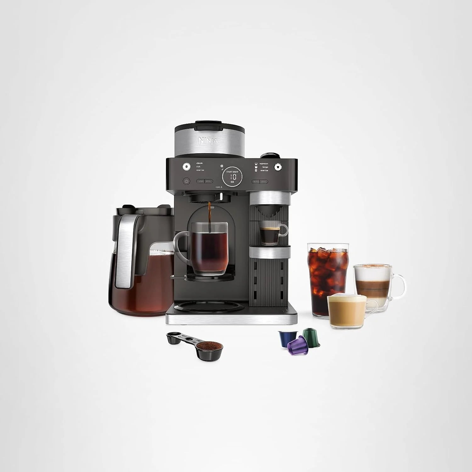 Ninja Espresso & Coffee Maker & Barista System 3 Espresso Brew Styles Single-Serve Coffee