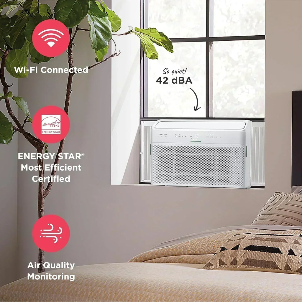 Frigidaire GHWQ103WC1 Inverter Quiet Temp Room Air Conditioner 10,000 BTU with Wi-Fi Connected