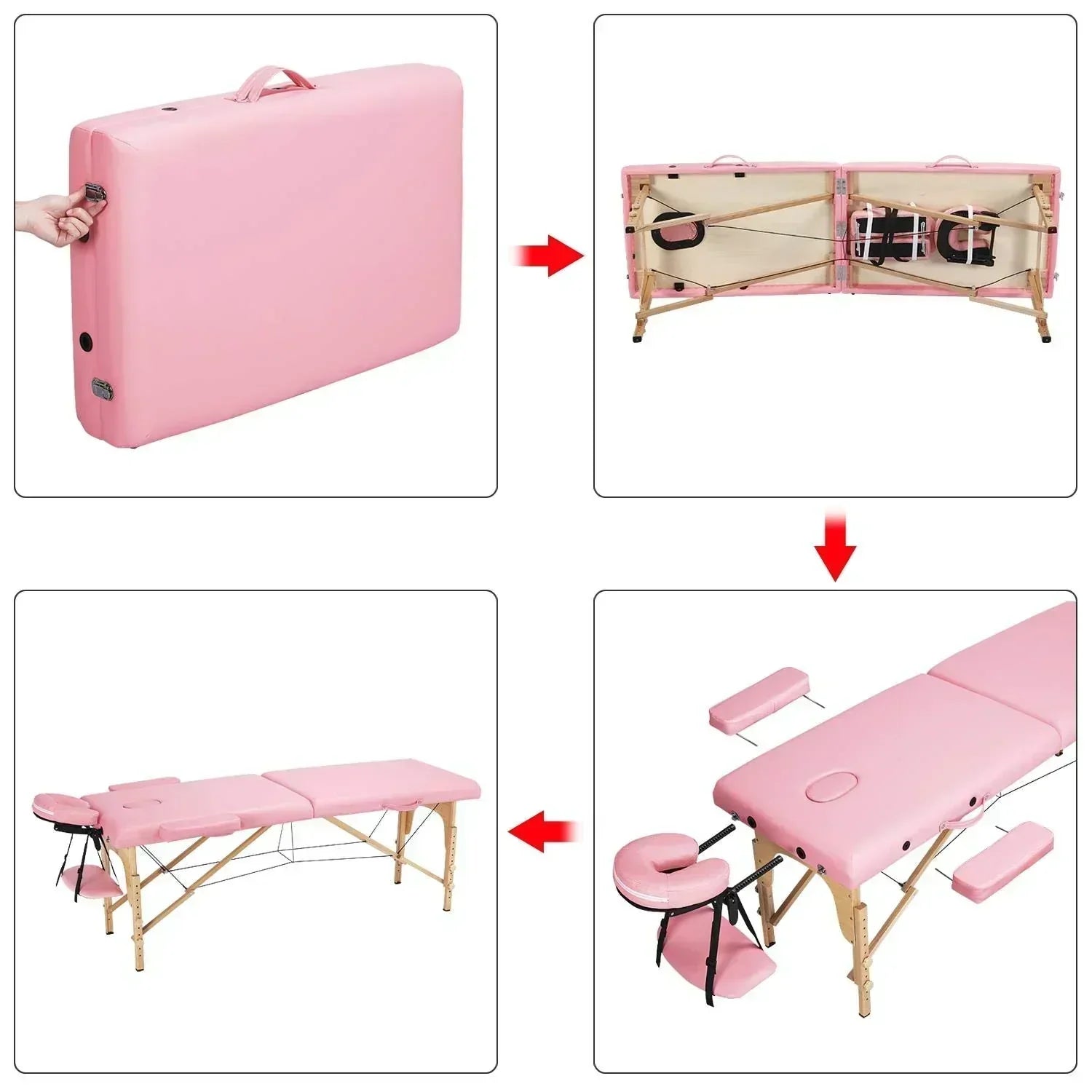 Yaheetech Massage Table Portable Lash Beds Spa Bed Massage Couch Foldable Spa Tables