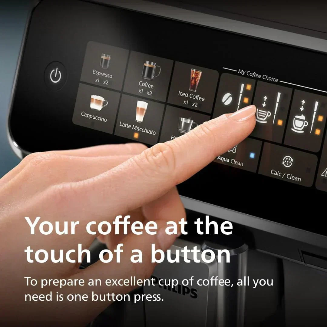 Fully automatic espresso machine 6 hot and iced beverages with ceramic grinder