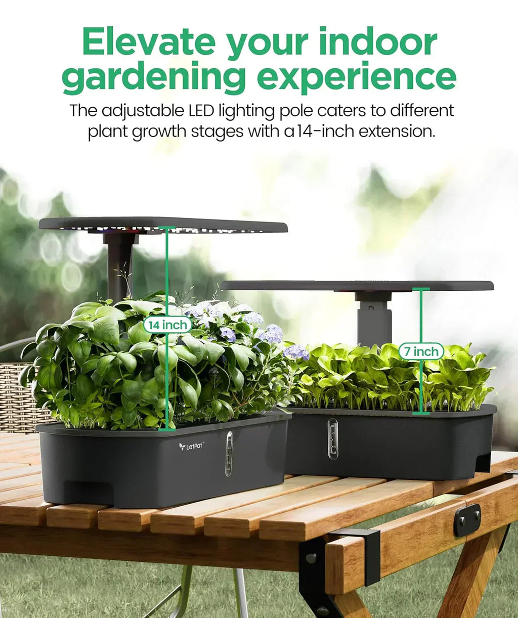 Hydroponic Planting System Kit App and WiFi Controlled Indoor Garden Full Spectrum Grow Light
