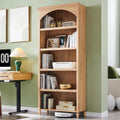 IFGET 76 Tall Arched Bookcase Farmhouse 5 Tiers Large Arched Bookshelf Cabinet Adjustable Shelves