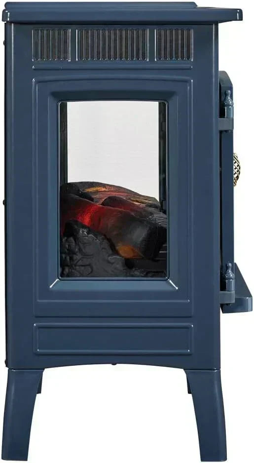 Freestanding Electric Fireplace Stove Heater with 3D Flame Effect for 1000 Sq. Ft