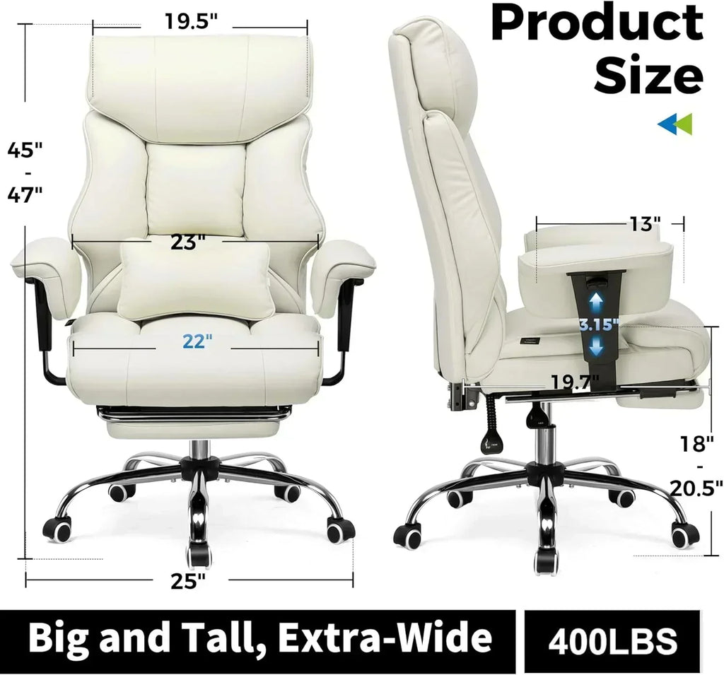 Large Tall Gaming Chair 400 lb Heavy Duty Office Chair