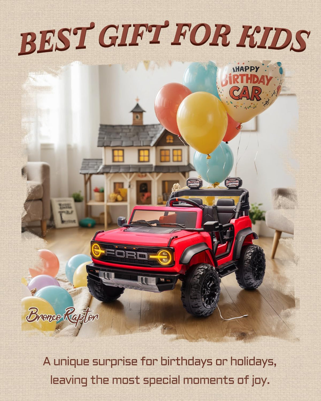 Kids Pink Ride-On Truck Battery Powered Electric Toy Car