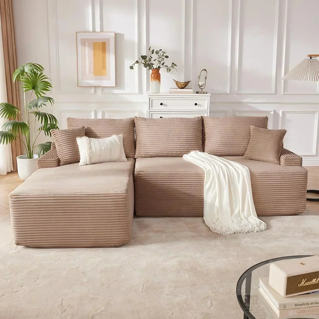 110-inch cloud sofa boneless sofa in the living room modular sofa with deep seats
